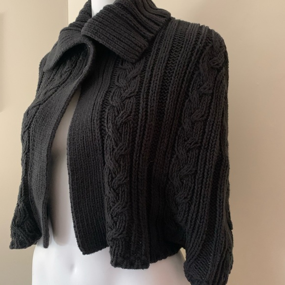 Metro 7 Charcoal Shrug Shawl Sweater - Picture 2 of 5